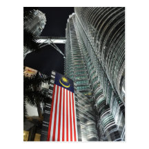 Petronas Towers at Night Postcard
