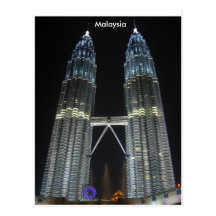 Petronas Towers at Night Postcards