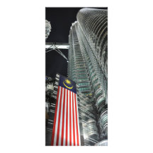 Petronas Towers at Night Rack Card Design