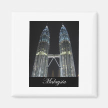 Petronas Towers at Night Refrigerator Magnets