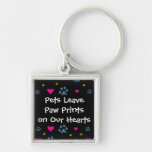 Pets Leave Paw Prints on Our Hearts Key Chains
