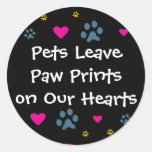 Pets Leave Paw Prints on Our Hearts Sticker