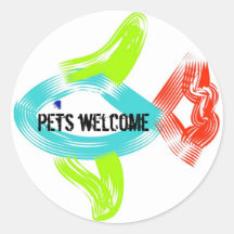 Pets Welcome Stickers