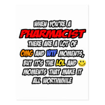 Pharmacist .. OMG WTF LOL Post Card