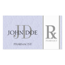 Pharmacist/Prescription Pharmacy Light Sky Blue Business Card Templates