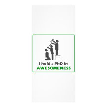 PhD in Awesomeness Custom Rack Cards