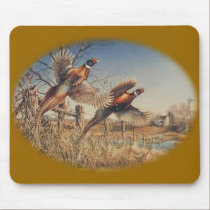 Pheasants Aloft - Great Hunting on the farm mousepads