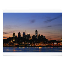 Philadelphia Skyline at Twilight Personalized Invites