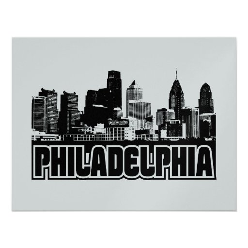 Philadelphia Skyline Personalized Invitations