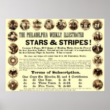 Philadelphia Weekly 1918 Stars & Stripes Newspaper Poster