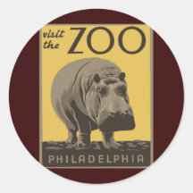 Philadelphia Zoo Round Sticker