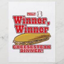 Philly Baseball Winner Winner Cheesesteak Dinner Full Colour Flyer