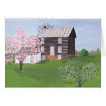 Philomont Log Cabin Greeting Cards