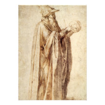 Philosopher by Michelangelo, Vintage Renaissance Personalized Invites
