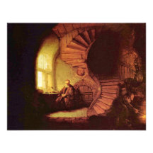 Philosopher In Meditation. By Rembrandt Van Rijn Personalized Announcement