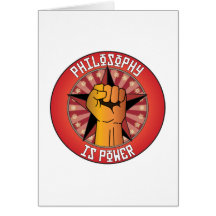 Philosophy Is Power Greeting Cards