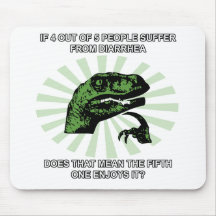 Philosoraptor Diarrhoea Mouse Mat