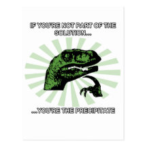 Philosoraptor solution funny postcard