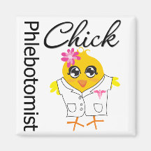 Phlebotomist Chick Fridge Magnets