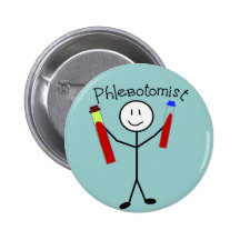 Phlebotomist Stick Person Pins