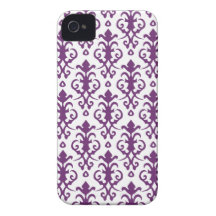 Phlox Purple Damask iPhone 4/4S Case iPhone 4 Case