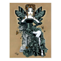 "Phoebe" Gothic Couture Butterfly Fairy Postcard