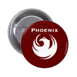 Phoenix city flag pinback button