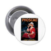 Phoscao Vintage Chocolate Drink Ad Art Buttons