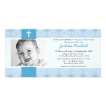 PHOTO BAPTISM INVITATIONS :: pretty 1L Photo Greeting Card