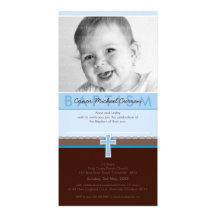 PHOTO BAPTISM INVITATIONS :: pure 5 Personalised Photo Card
