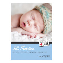 PHOTO BIRTH ANNOUNCEMENT :: made with love 3