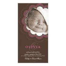PHOTO BIRTH ANNOUNCEMENTS :: sweet bloom 7P Photo Card