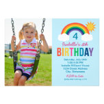 Photo Birthday Party Invitation | Rainbow Colours