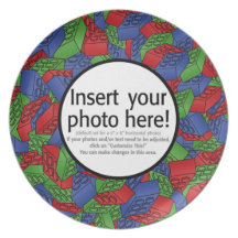 Photo Border with Pattern Dinner Plates