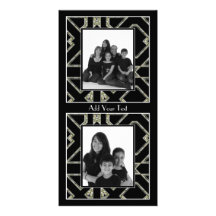 Photo Card Art Deco Elegant Black