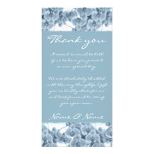 Photo cards template - customisable blue orchid
