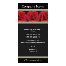 Photo cards template - customisable red roses