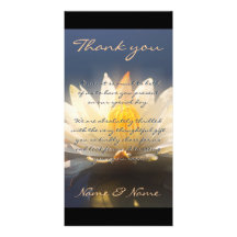 Photo cards template - customisable white lilly