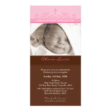 PHOTO CHRISTENING INVITATIONS :: elegant 7 Photo Cards
