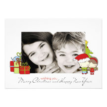Photo Christmas Card Personalised Announcement