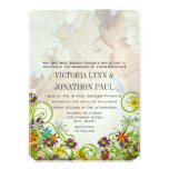 Photo Floral Swirly Flower Wedding Custom Invitations