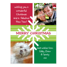 PHOTO GREETING POSTCARD :: snowflake dissection P1