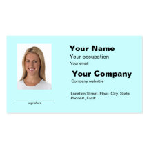 Photo ID Girl Business Card Made Easy
