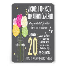 Photo Ranunculus Typography Modern Wedding Personalized Announcement