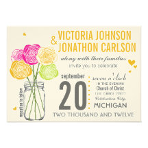 Photo Ranunculus Typography Modern Wedding Personalized Announcement
