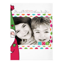 Photo santa Christmas Card Invites