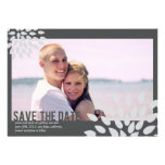 Photo Save the Date // Posh Petals // Silver Personalised Invite