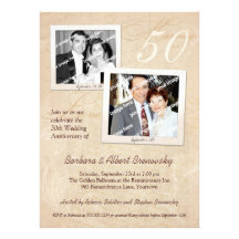Photo Scrapbook Anniversary Party Invitation