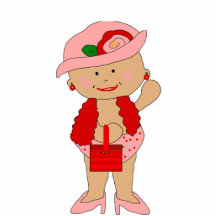 Photo Sculpture Girls Little Diva Pink Red