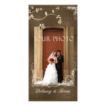 Photo Wedding Card - Brown accents Customised Photo Card